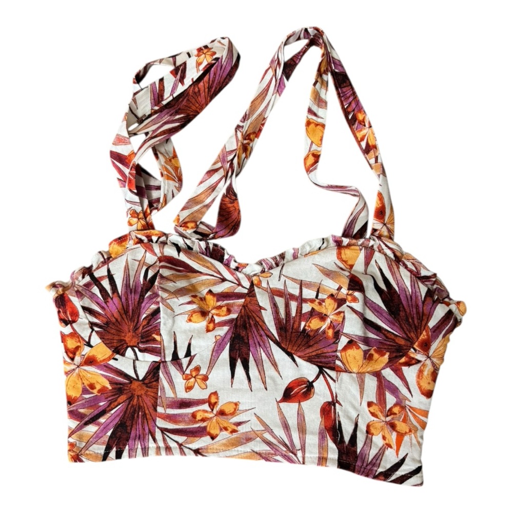 LULU’S | Island Experience Tropical Print Maxi Skirt and Top Set, Size Small - Picture 5 of 9